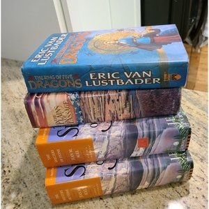 Lot of 4 Books. Jane Auel & Lustbader. Ring of 5 Dragons, Plains of Passage